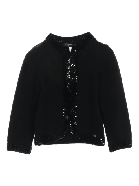 CHANEL Pre-Owned 1986-1988 sequin-detailing cardigan