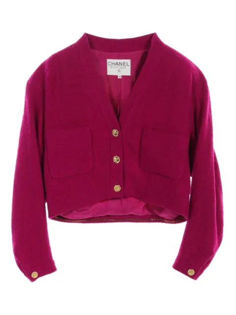 CHANEL Pre-Owned 1986-1988 wool jacket
