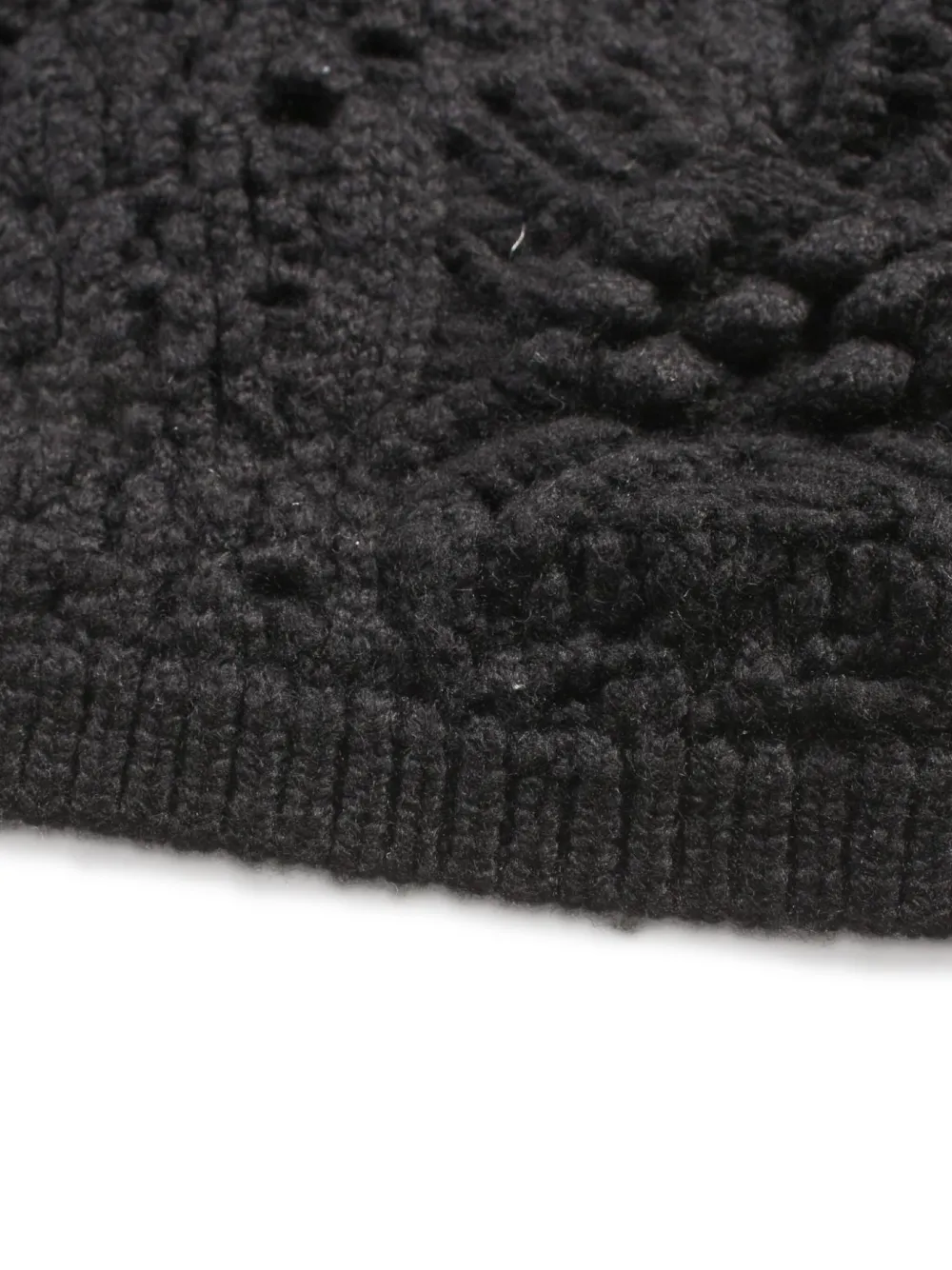 Pre-owned Chanel 1986-1988 Open-knit Cardigan In Black