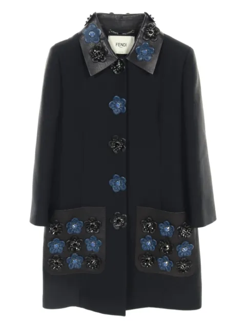 Fendi Pre-Owned 2010s Flower Bijou coat 