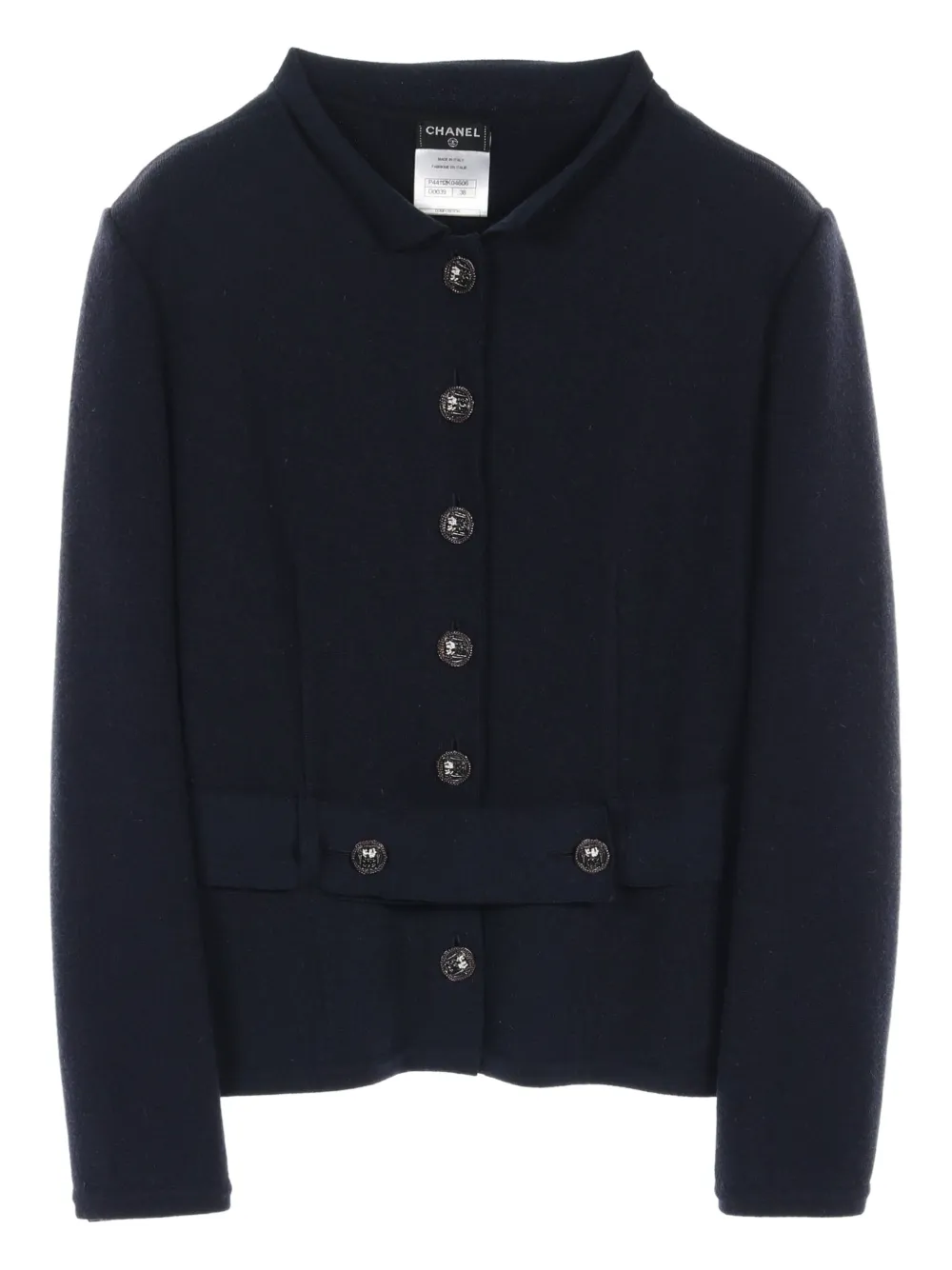 CHANEL Pre-Owned 2010s Rayon Angola knitted jacket | Blue | Image 1