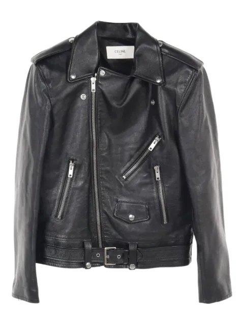 Céline Pre-Owned chamarra biker de piel 2010