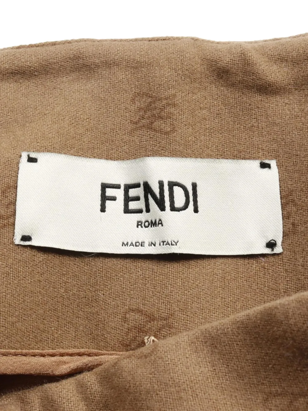 Pre-owned Fendi 2010s Monogram Wool-cashmere Culottes In Brown