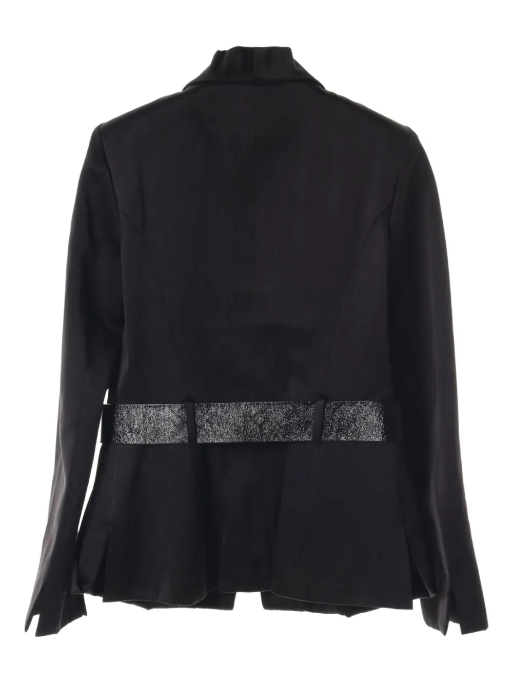 Pre-owned Chanel 1986-1988 Belted Jacket In Black