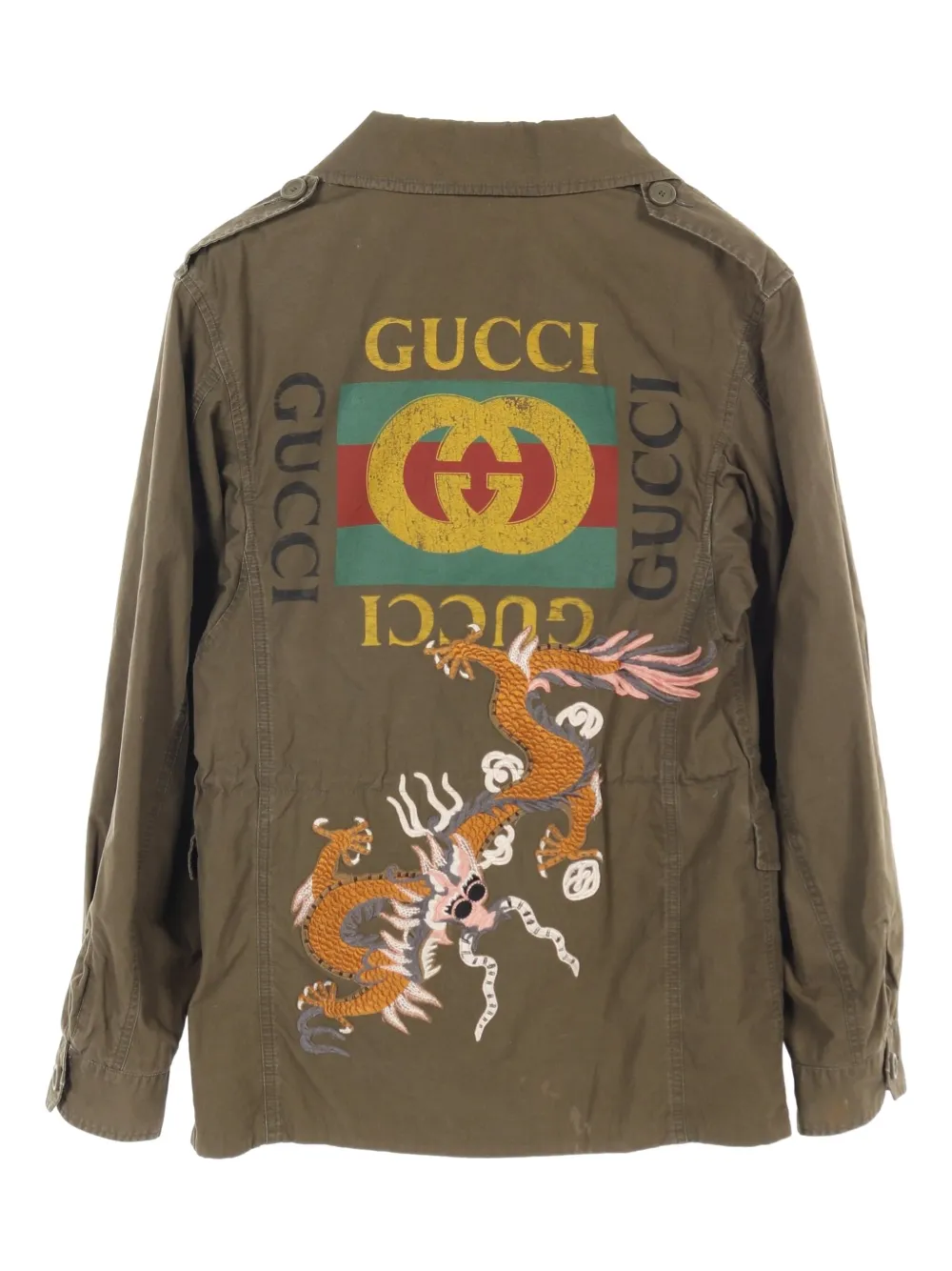 Gucci Pre-Owned 2000s Interlocking G military jacket | Image 2