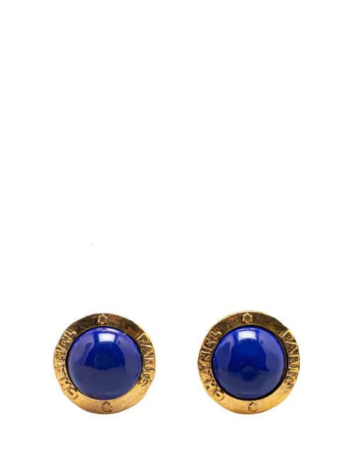 Gold Plated Poured Glass Clip on Earrings costume earrings - CHANEL Pre-Owned - Modalova