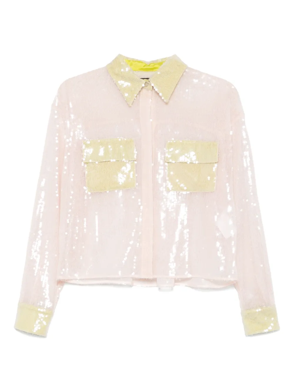 mvp wardrobe chemise brodée de sequins | rose | Image 1