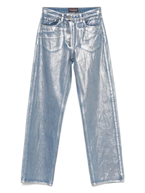mvp wardrobe jeans con acabado metalizado