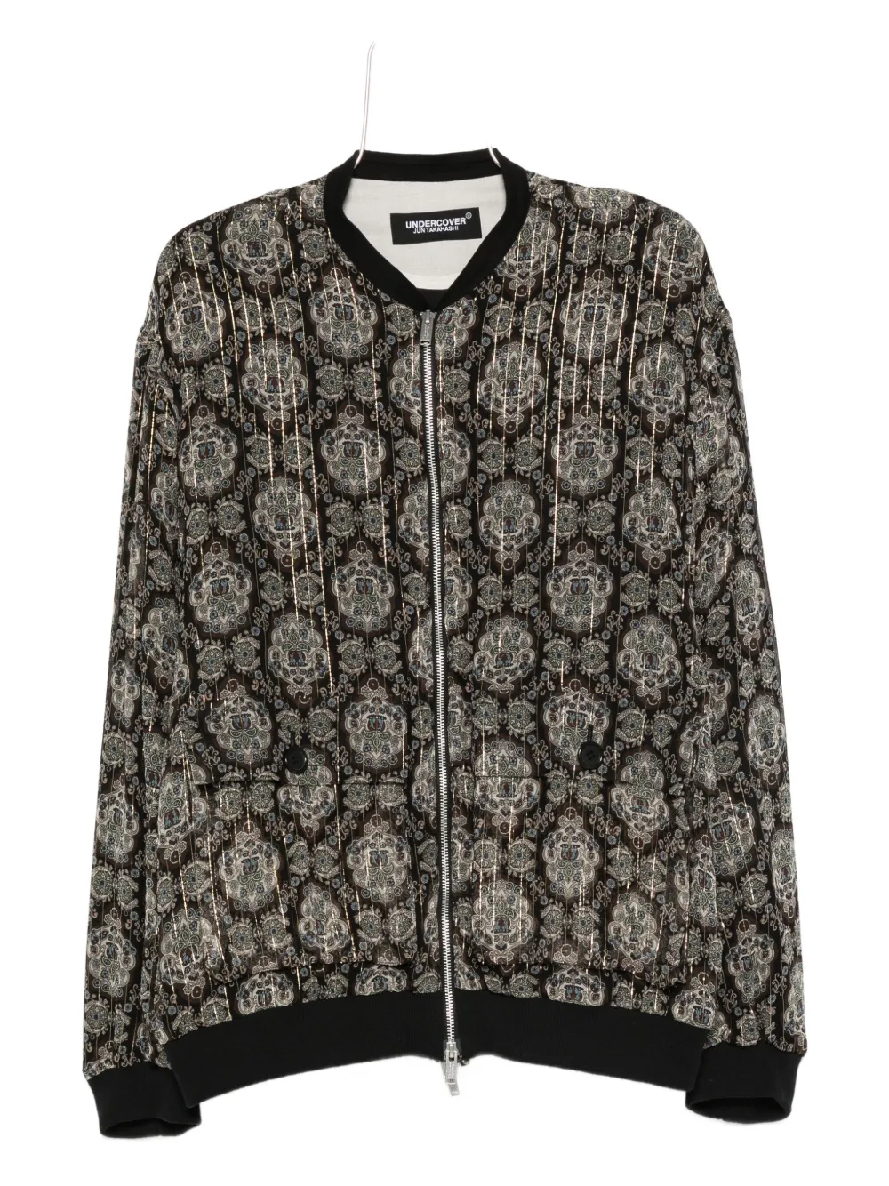 Undercover sequin-detail bomber jacket Zwart