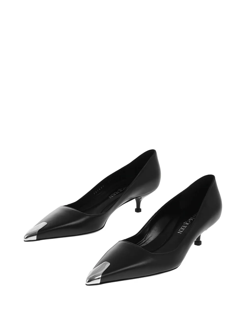 Alexander McQueen Pumps met metallic neus - Zwart