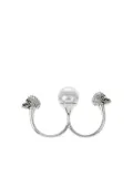 Alexander McQueen Skull double ring - Silver