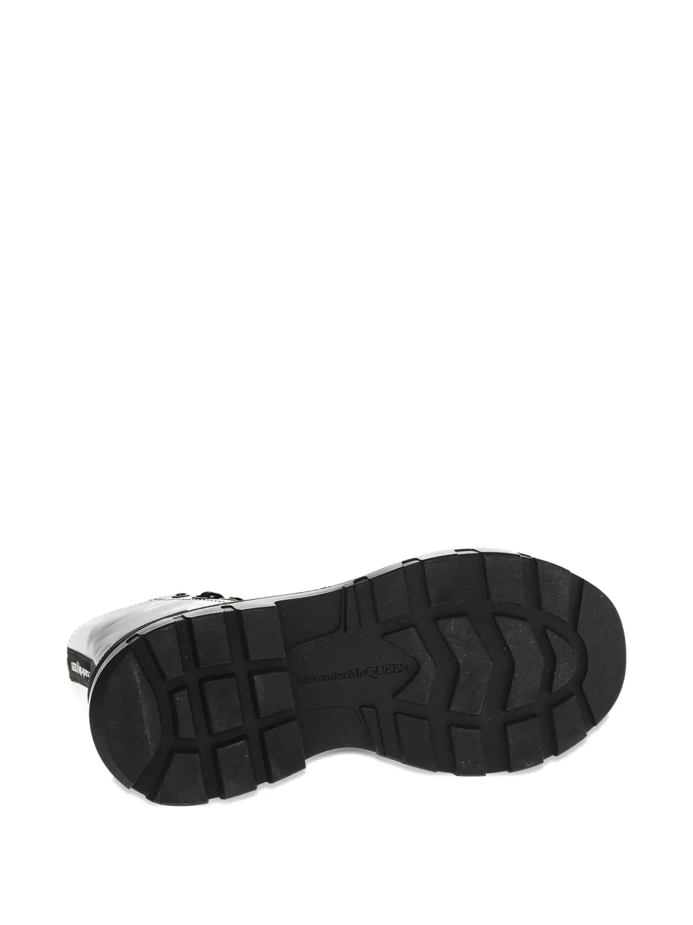 Alexander McQueen Leren combat boots Zilver