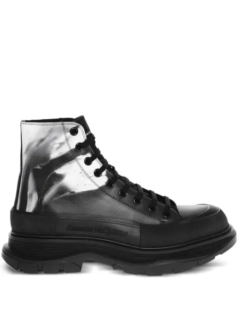 Alexander McQueen leather combat boots