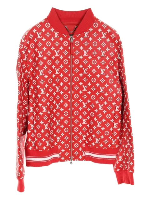 Louis Vuitton Pre-Owned x Supreme 2010s Baseball leather jacket 