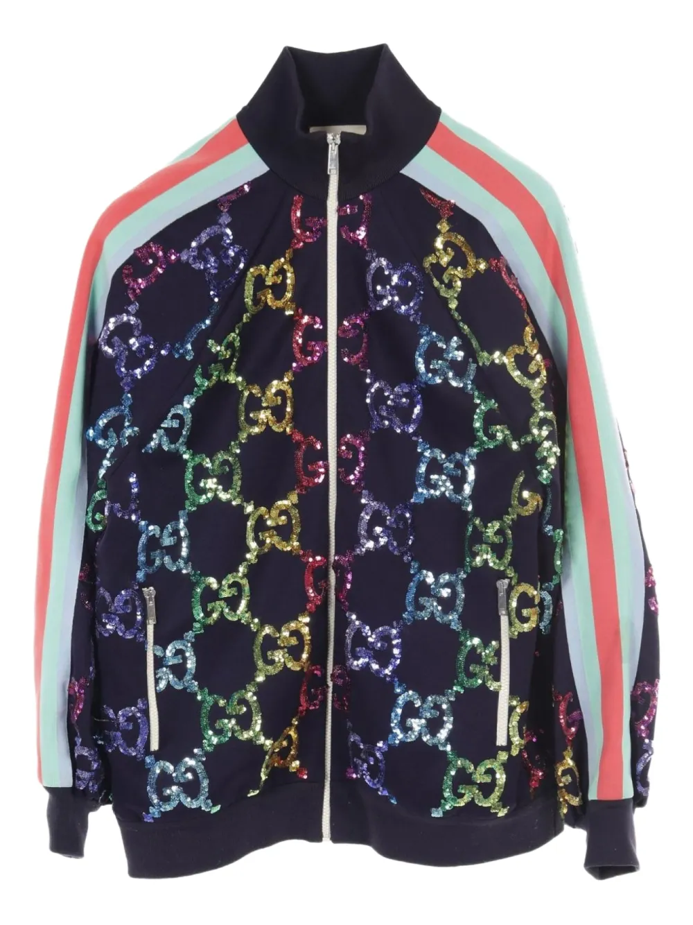 Gucci Pre-Owned 2000s GG-pattern track jacket | Black | Image 1
