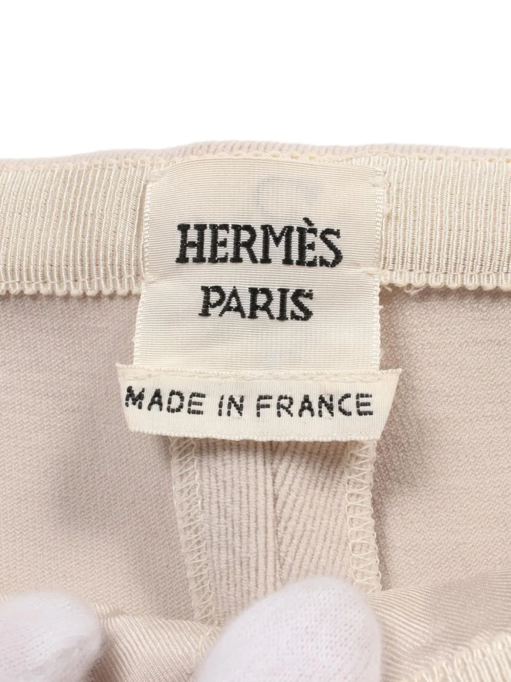 Pre-owned Hermes 10's Cropped Trousers In Neutrals