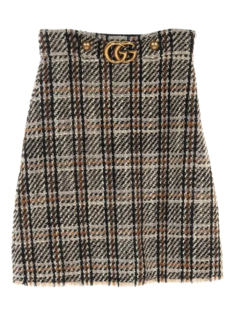 Gucci Pre-Owned falda de tweed Double G 2000