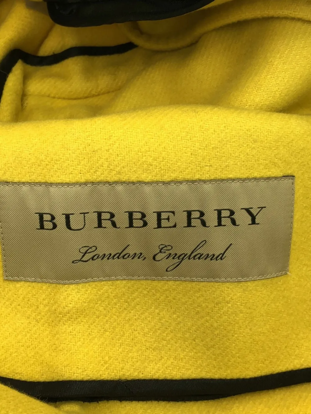 Pre-owned Burberry 2000s Cashmere Coat In Yellow
