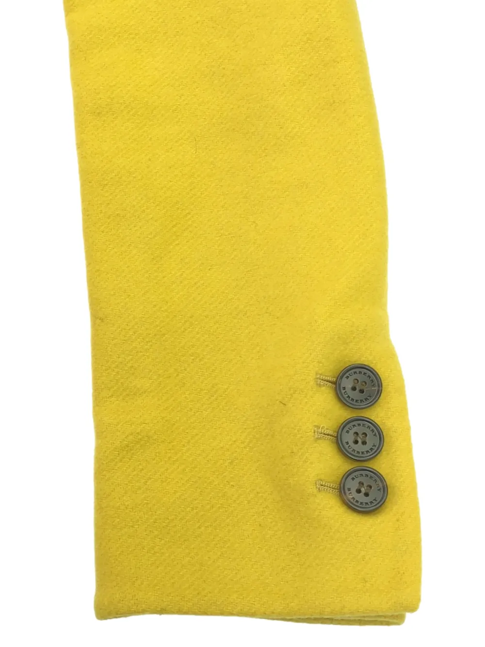 Pre-owned Burberry 2000s Cashmere Coat In Yellow
