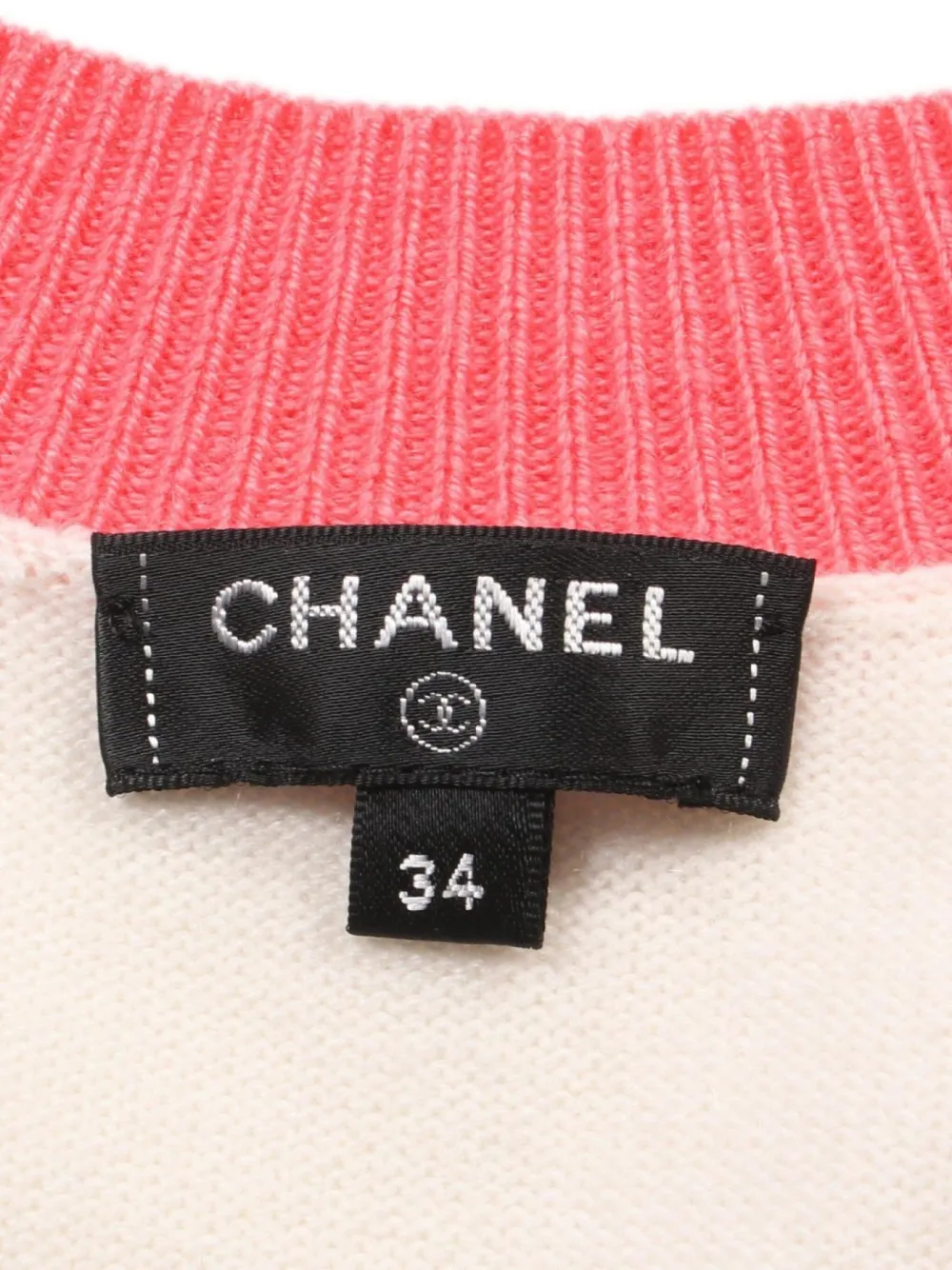Pre-owned Chanel 1986-1988 Logo Cashmere Jumper In Neutrals