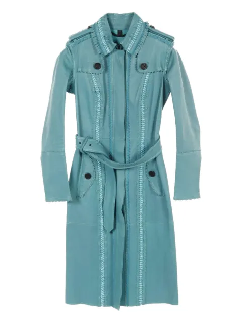Burberry Pre-Owned 2010s leather trench coat