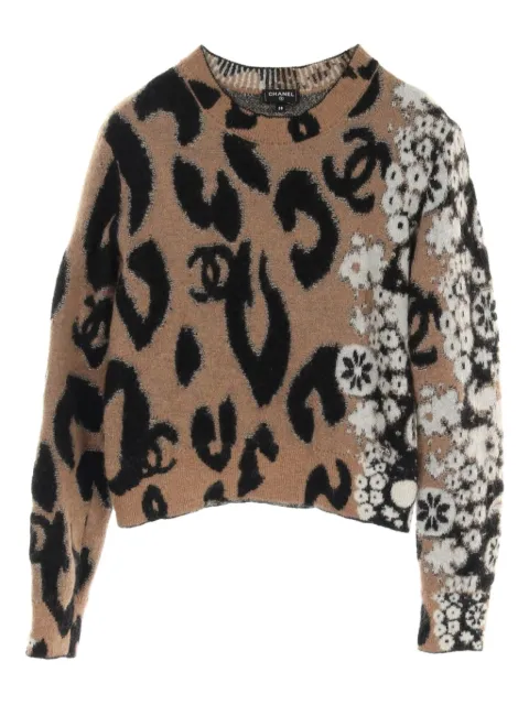 CHANEL Pre-Owned 1986-1988 Interlocking CC-jacquard sweater