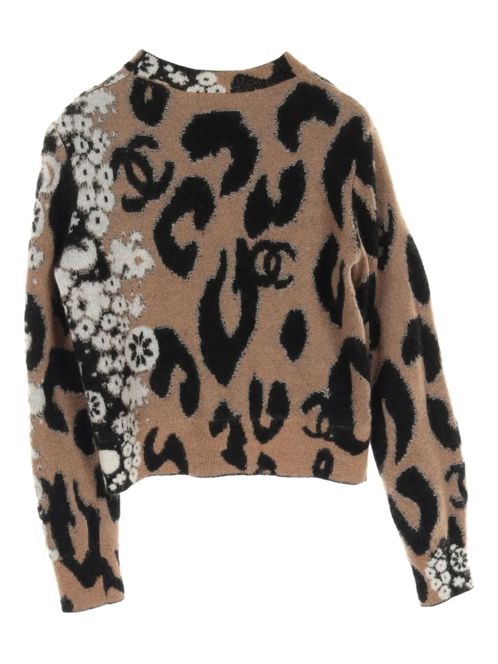 CHANEL Pre-Owned 1986-1988 Interlocking CC-jacquard sweater | Image 2