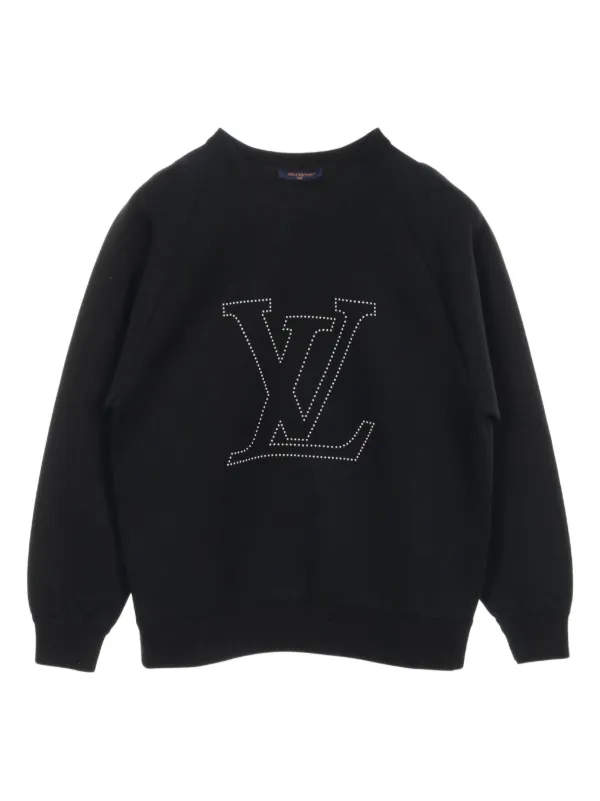 美品　大きいサイズXL　ルイヴィトン　ニット　LVロゴ　ショールカラー　ブラック 美品 大きいサイズXL ルイヴィトン ニット LVロゴ ショールカラー