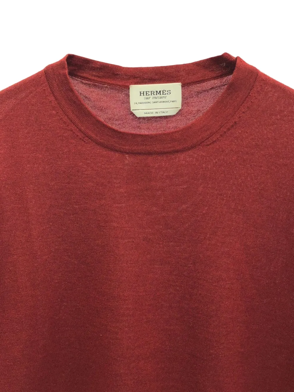 Pre-owned Hermes 00's Fine-knit Sweater In Red