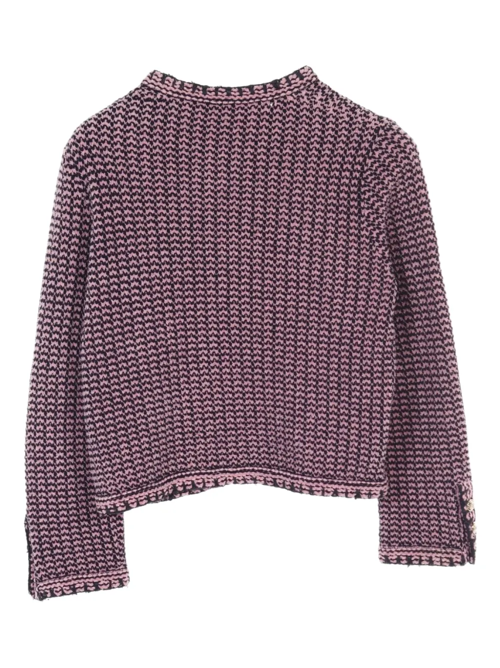 Pre-owned Chanel 1986-1988 Tweed Cardigan In Pink