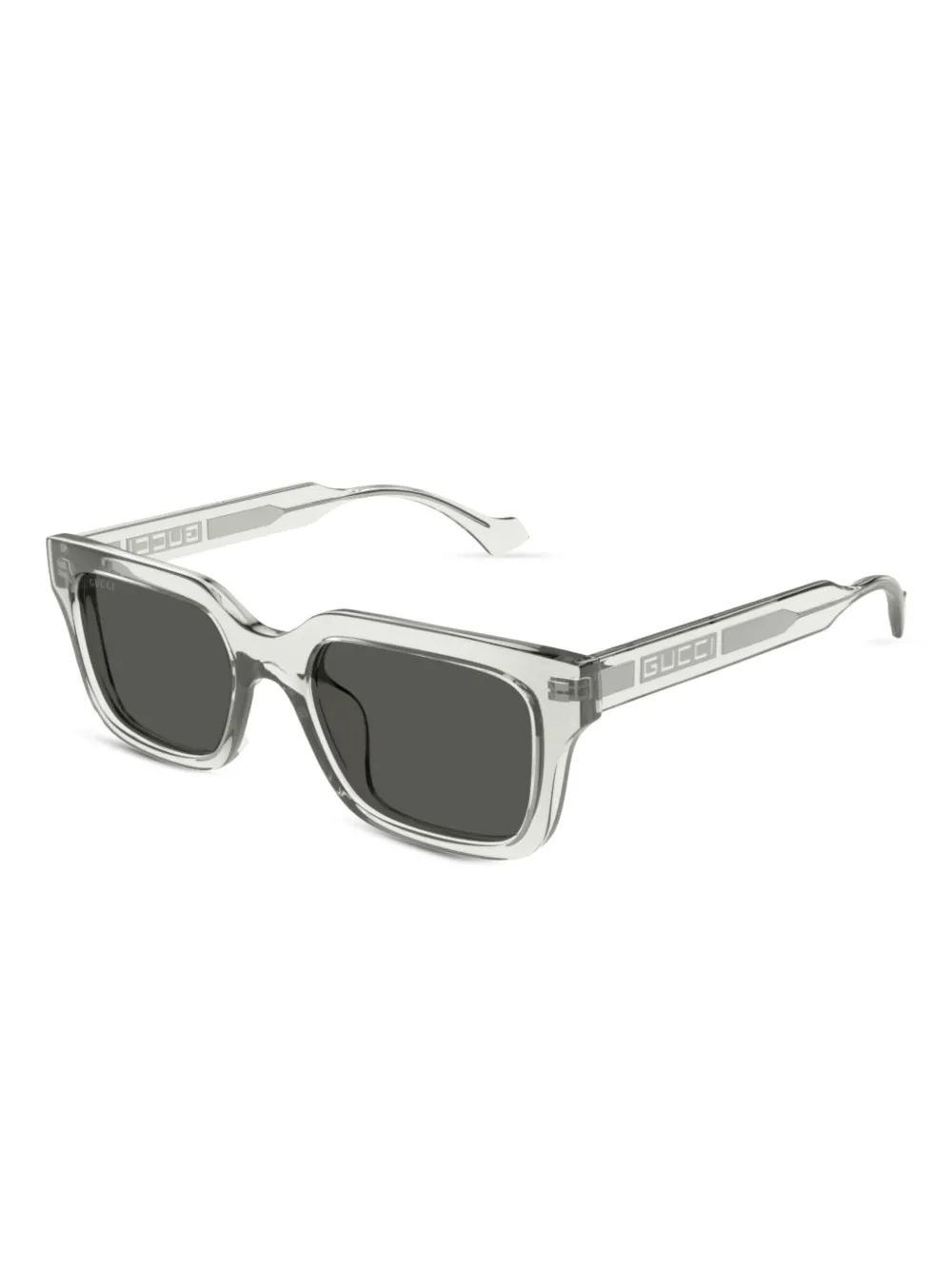 Gucci Eyewear Zonnebril met hoekig montuur Grijs