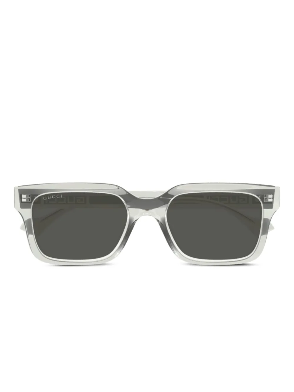 Gucci Eyewear Zonnebril met hoekig montuur Grijs