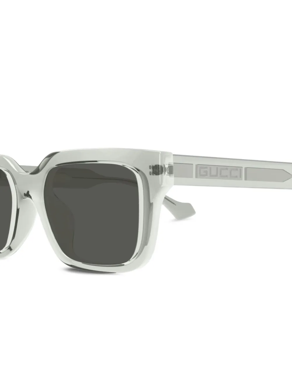 Gucci Eyewear Zonnebril met hoekig montuur Grijs