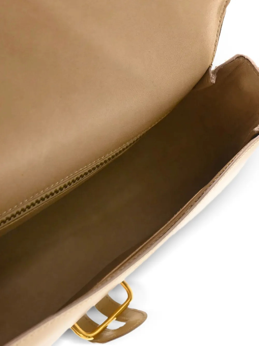Pre-owned Hermes 1983 Passe Guide Shoulder Bag In Neutrals