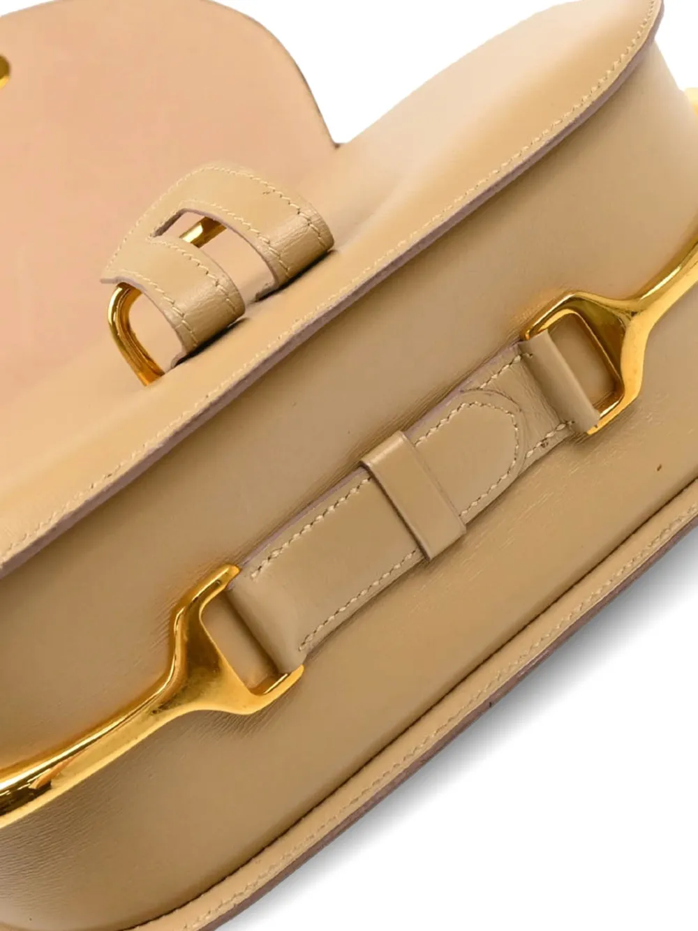 Pre-owned Hermes 1983 Passe Guide Shoulder Bag In Neutrals