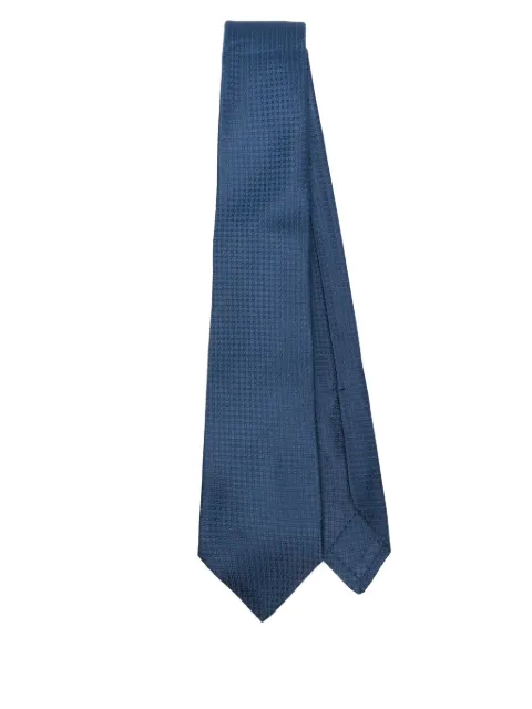Kiton patterned-jacquard tie