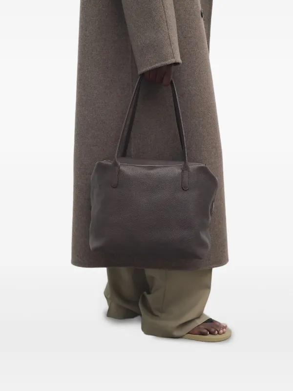 The Row Henri Textured Shoulder Bag | Brown | FARFETCH TH