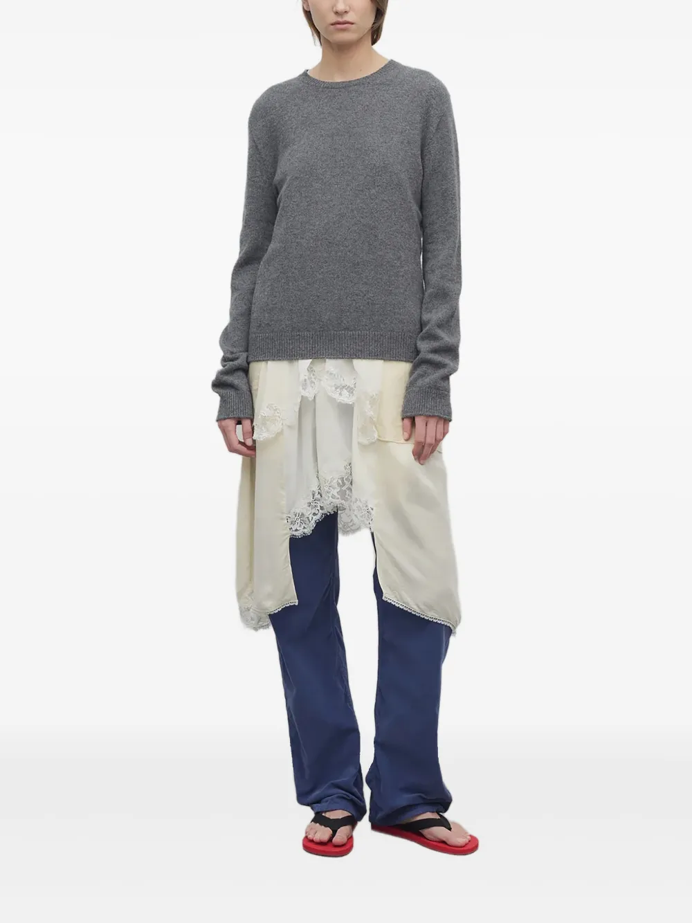 The Row Tarley straight broek - Blauw