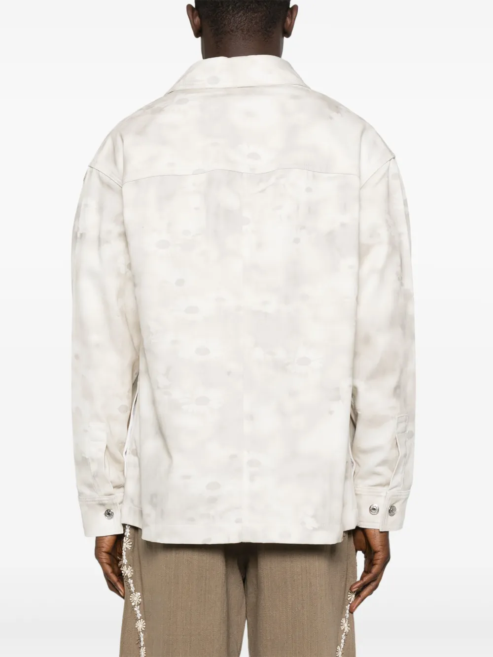 Maison Kitsuné Giacca-camicia con stampa Daisy Field | Abbigliamento | Image 4