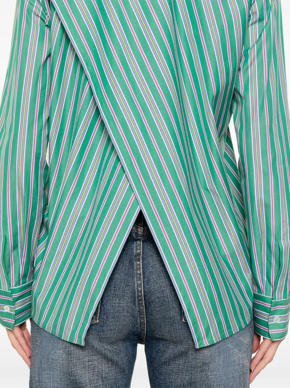 ETRO Gestreept blouse Groen