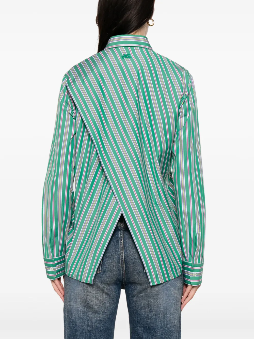 ETRO Gestreept blouse Groen