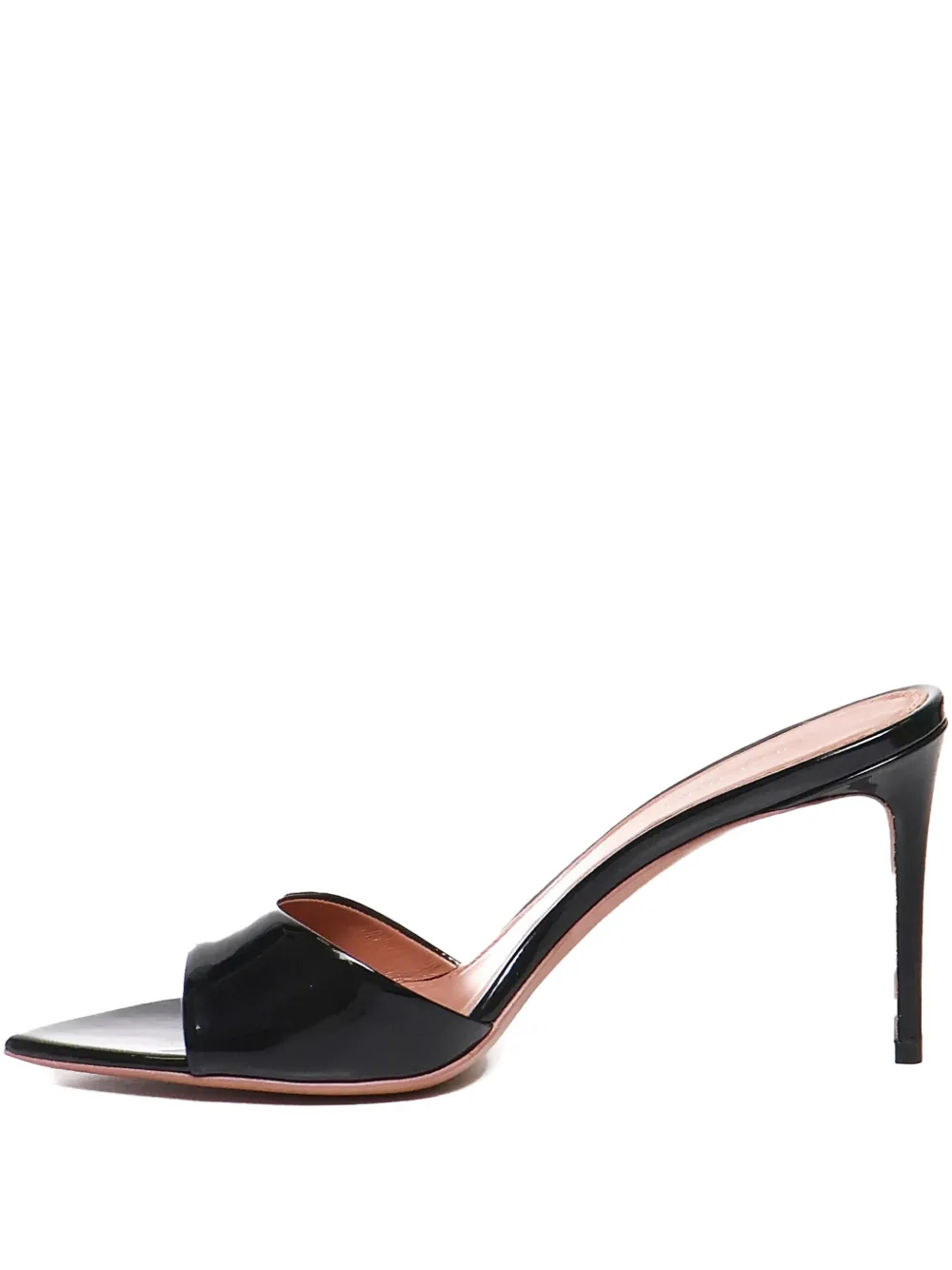 Giuliano Galiano 80mm Alixia pointed-toe patent leather mules Black
