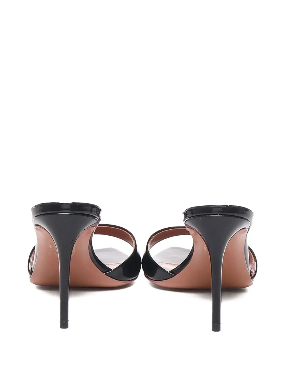 Giuliano Galiano 80mm Alixia pointed-toe patent leather mules Black