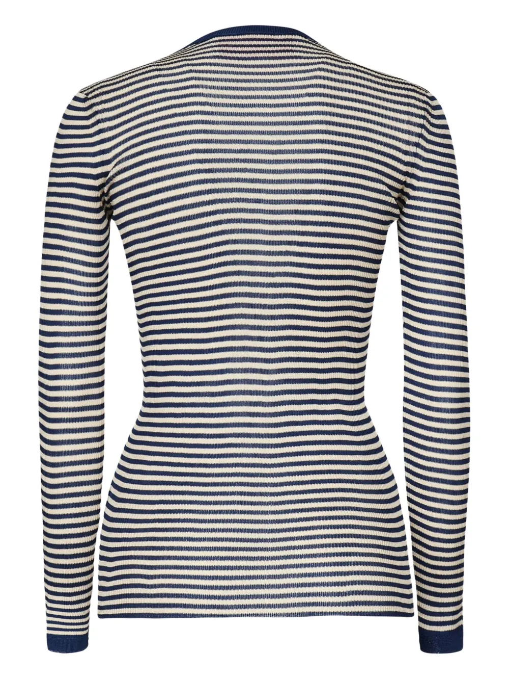 Valentino Garavani striped long-sleeved T-shirt Blauw
