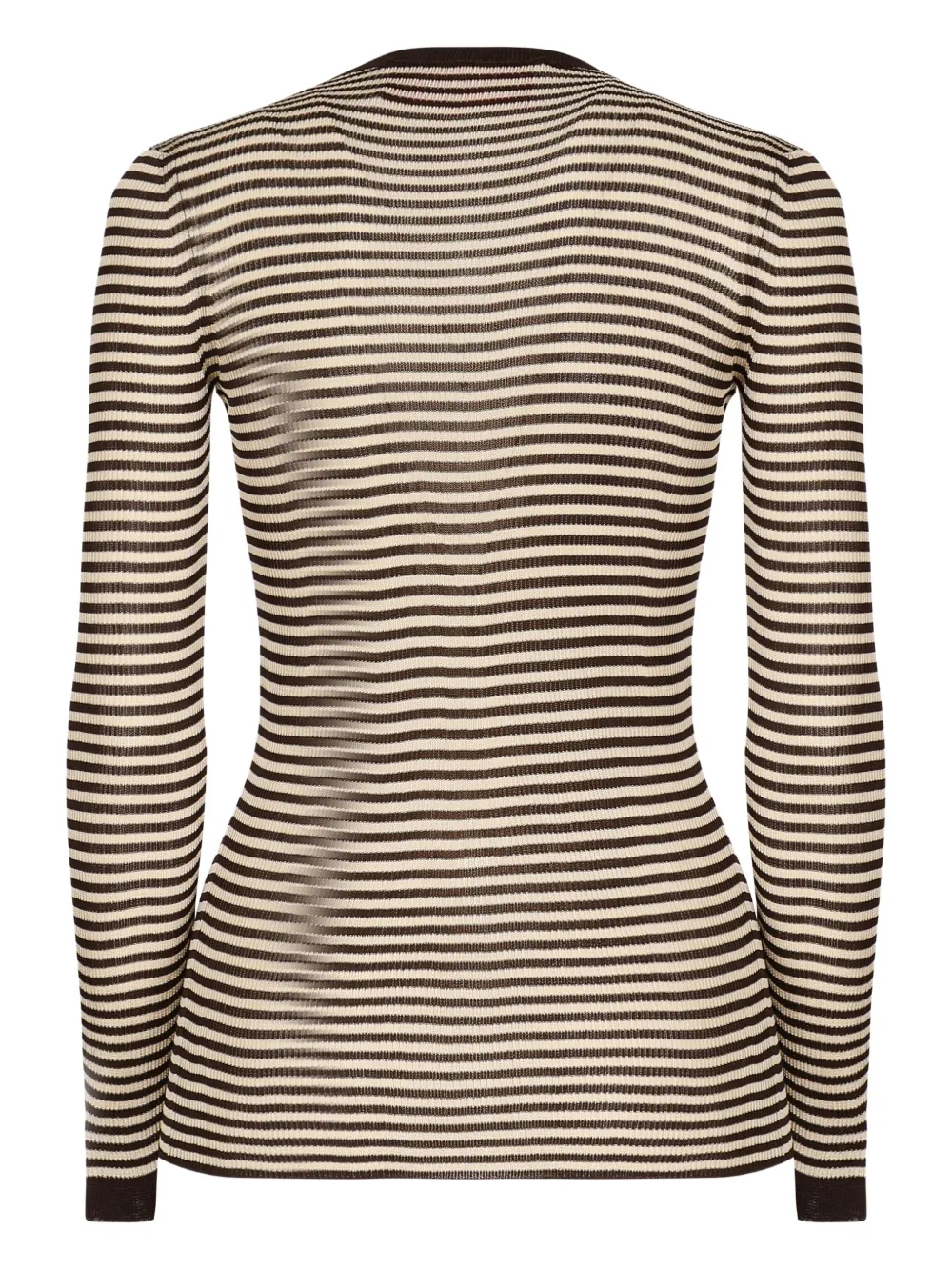 Valentino Garavani striped-pattern long-sleeve T-shirt Bruin