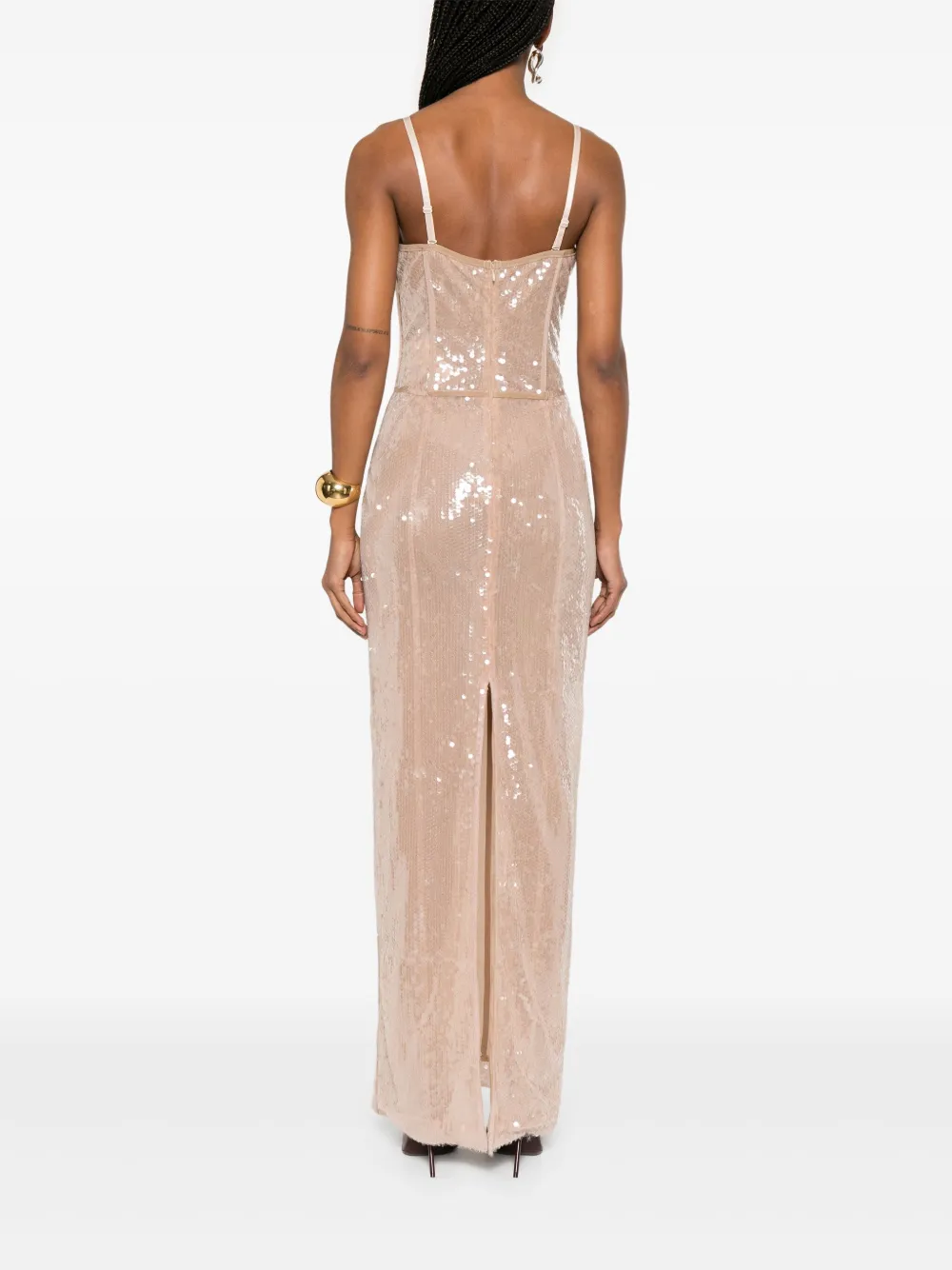 Giuseppe Di Morabito Maxi-jurk met pailletten Beige