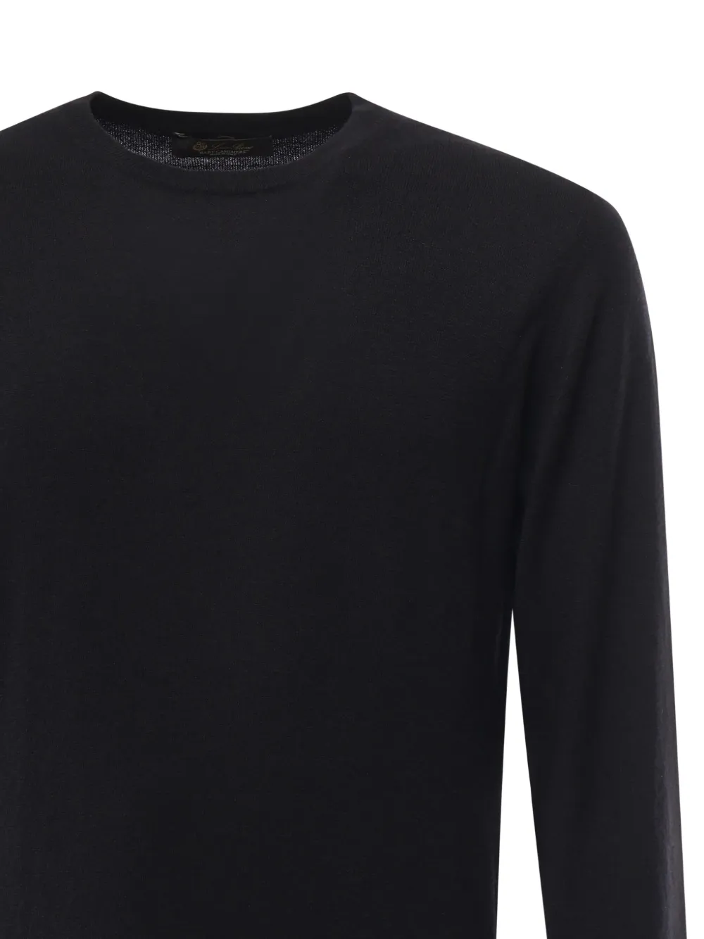 Loro Piana Kasjmier trui met ronde hals Zwart