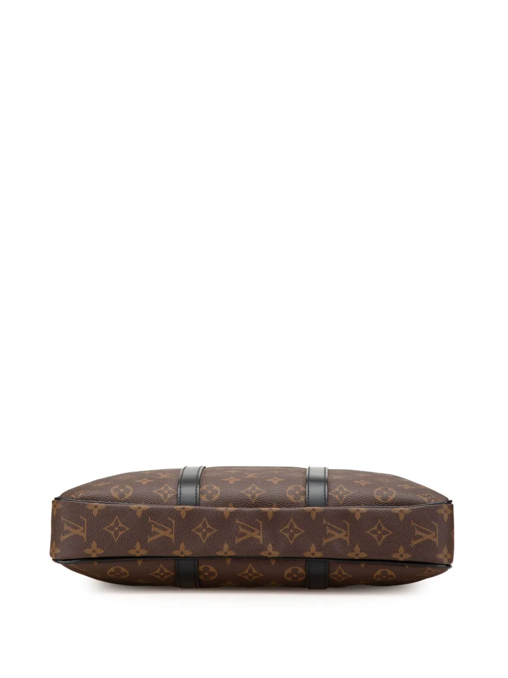Pre-owned Louis Vuitton 2021-2024 Monogram Macassar Porte Documents Voyage Business Bag In Brown