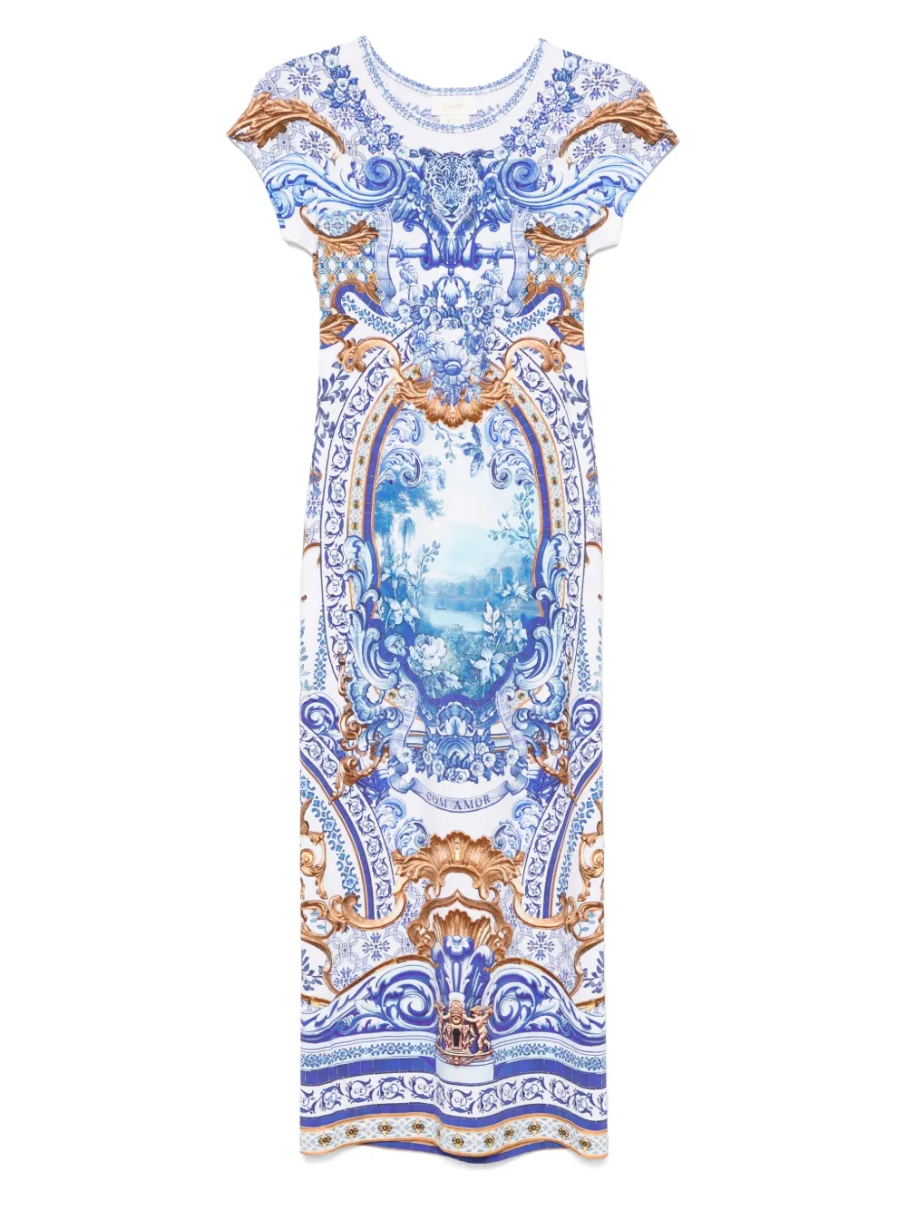 Camilla Abito midi Azul Adventures - Bianco