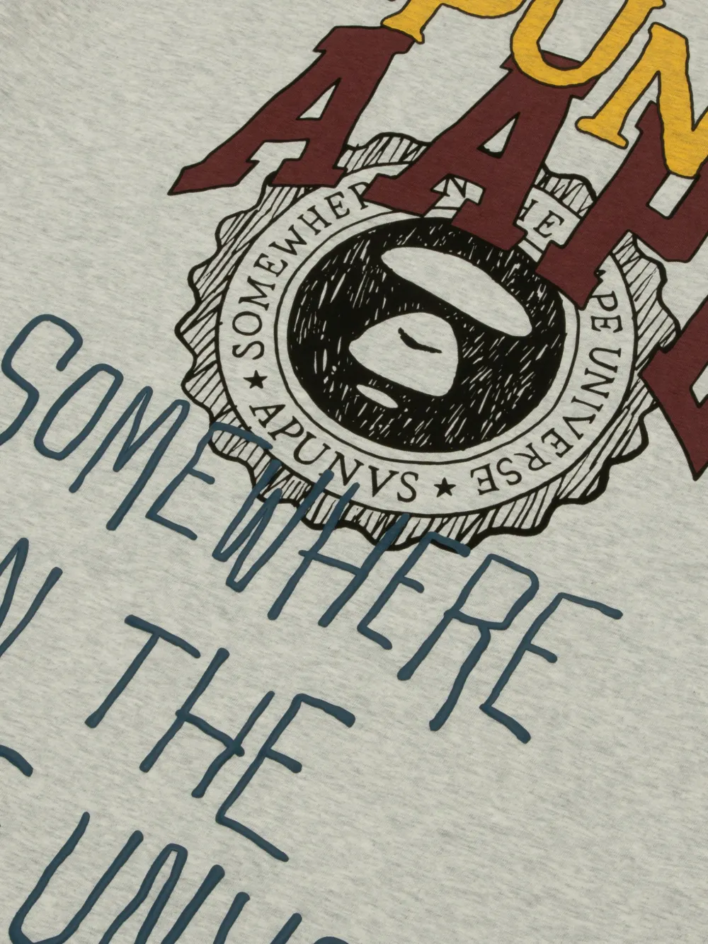 AAPE BY *A BATHING APE Katoenen T-shirt Grijs